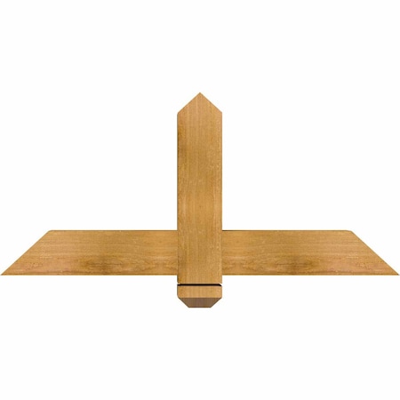 Ekena Millwork Eugene Rough Sawn Timber Gable Bracket, Western Red Cedar, 36"W x 16"H x 4"D x 4"F, 11/12 Pitch GBW036X16X0404EUG00RWR